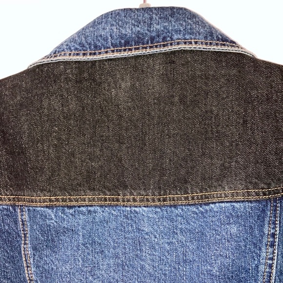 Fashion Nova Oversized Two Tone Denim Jacket - Picture 9 of 11